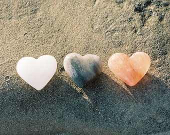 Himalayan Salt Massage Stones: Heart Shaped, Natural Spa Decor