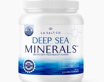 Zechstein Magnesium Chloride Flakes: Deep Sea Minerals Bath Salt (4.4 lb)