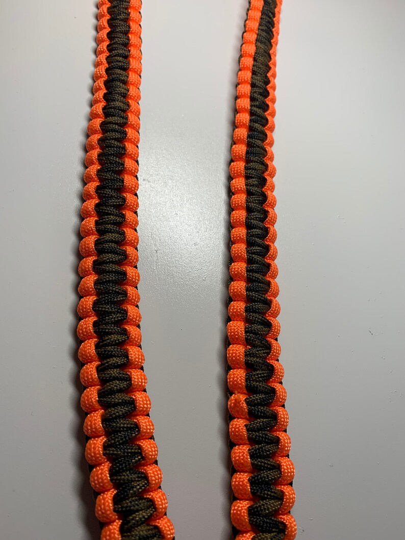 550 Paracord Neck Lanyard Camo and Orange Etsy