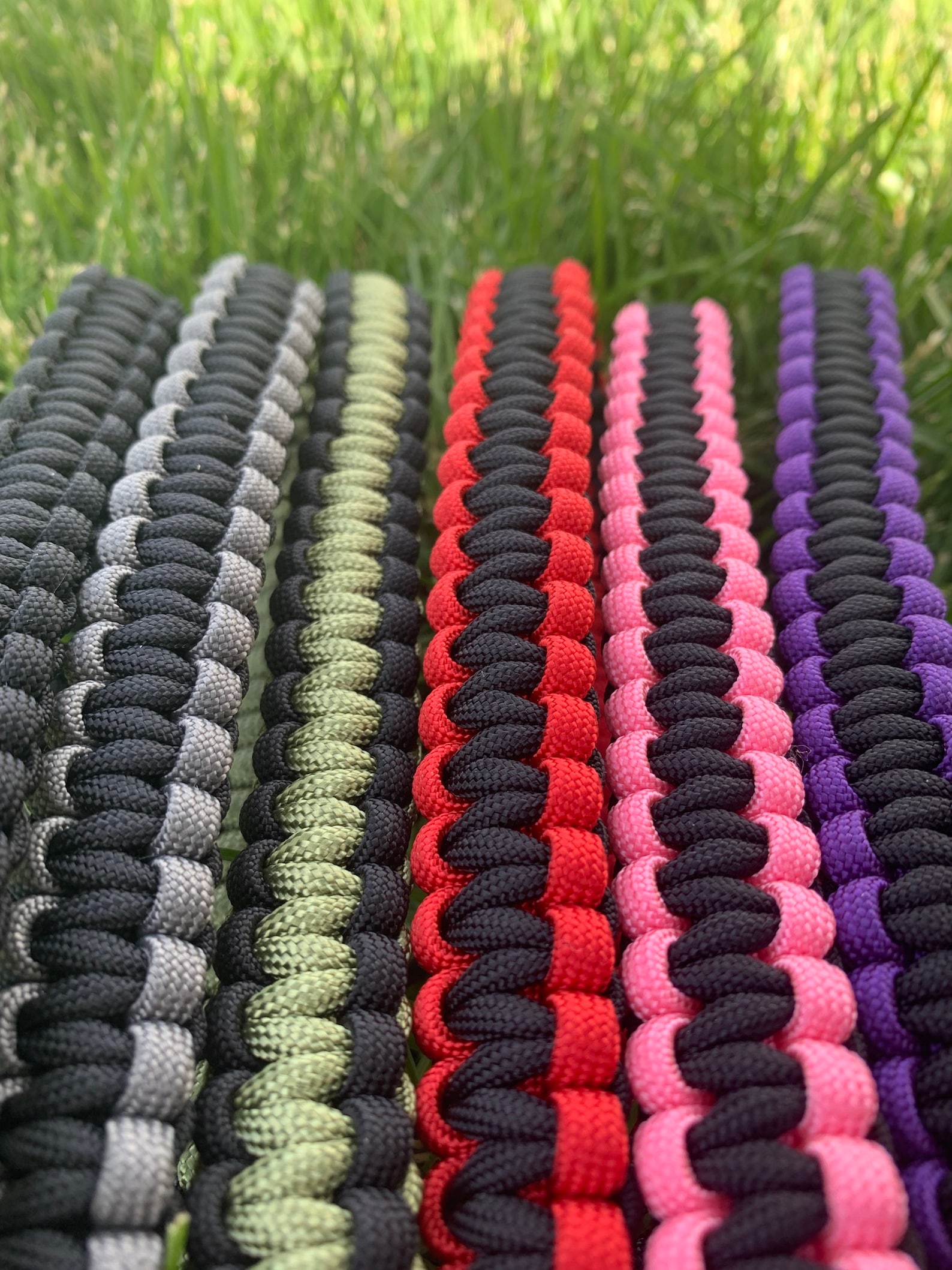 Custom GPS Paracord Neck Lanyard Olive Green and Orange Etsy