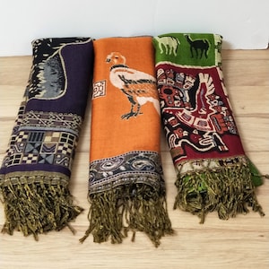 Cotton Pashmina | Colourful Shawl | Light Wrap |  Made in Peru