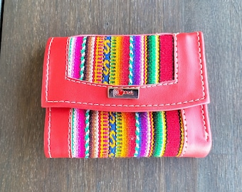 Peruvian Purse | Textile and Leather Purse | Small Wallet