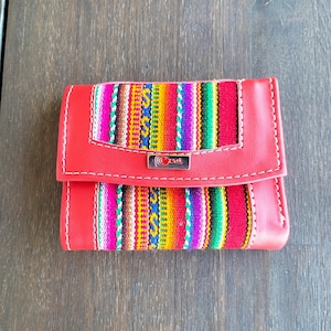 Bolsa Peruana | Bolsa Têxtil e Couro | Carteira pequena