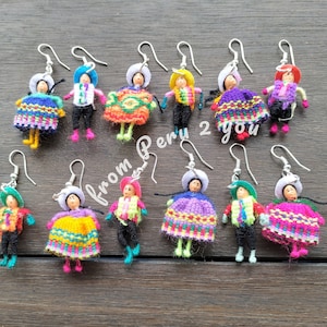 Peruvian Andean Doll Earrings | Worry Dolls Earrings | Peruvian Earrings