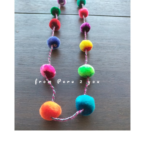 Pompom Necklace | Peruvian Necklace