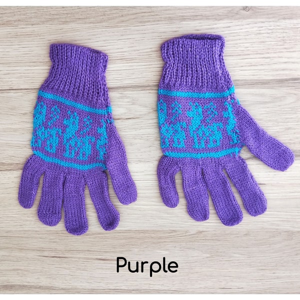 Alpaca Wool Gloves |  Colourful Gloves | Made in Peru