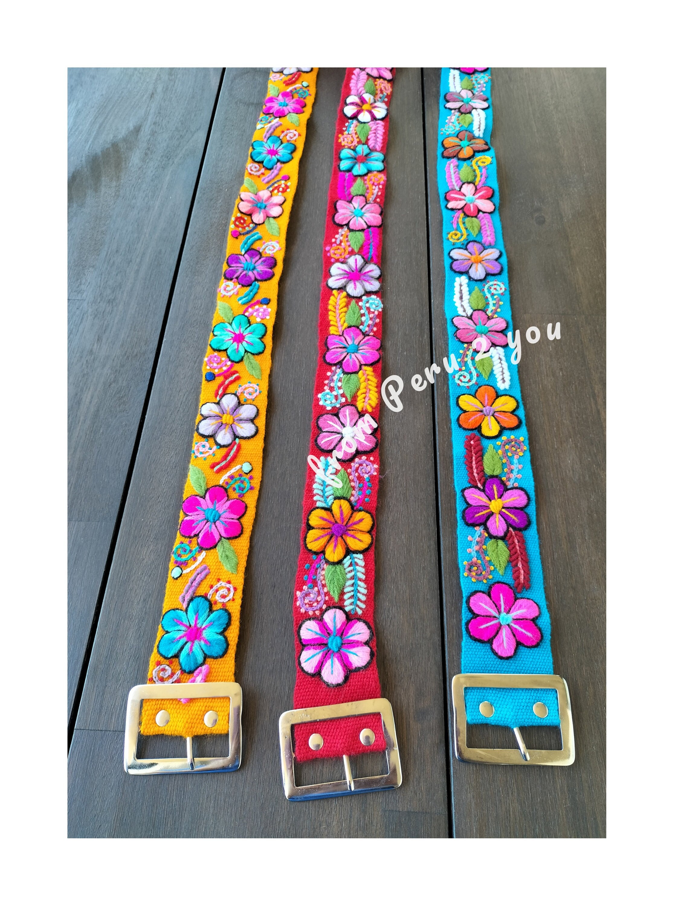 Peruvian Wool Embroidered Floral Belt Photoroom_20251203_124908_2048  main image 3