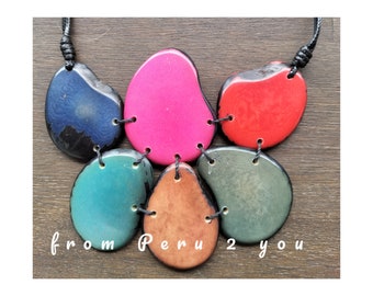Necklace Made from Tagua Seeds | Handcrafted Necklace from Peru