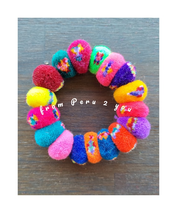 Multicolour Pompom Gana Wrist Band GN015 (pack of 12) - muteyaar.com