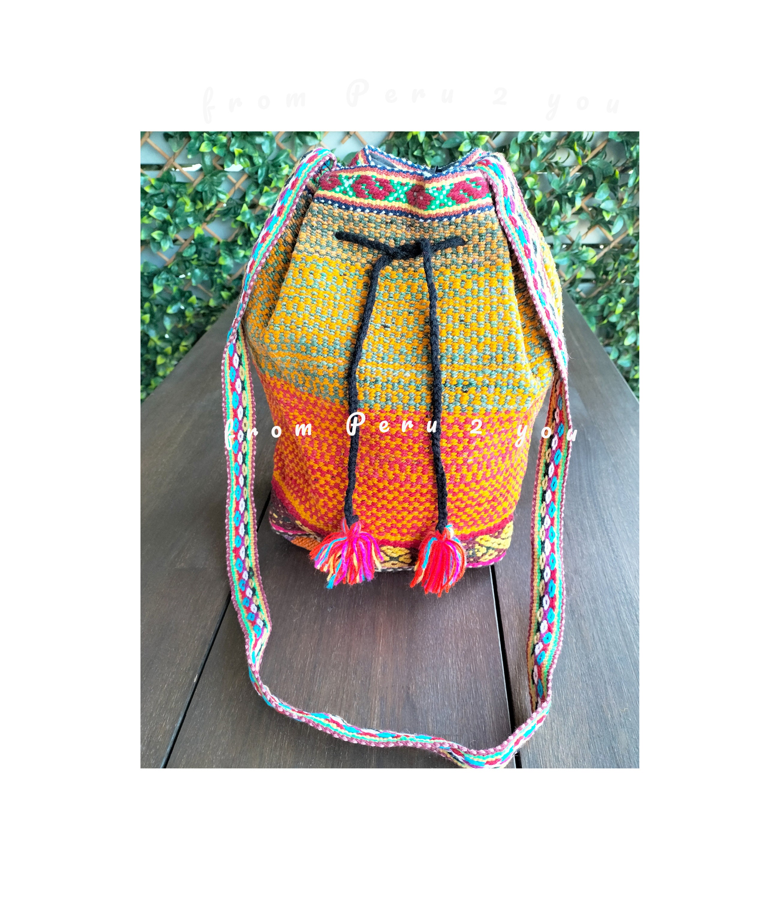 Woven Peruvian Boho Bucket Bag - Etsy