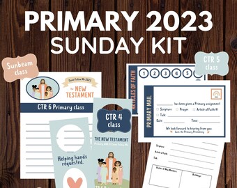 2023 LDS Sunday Primary Kit | Door hangers, class lists, chair signs, assignments, etc | Digital Download