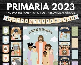 Tema Para La Primaria 2023: Nuevo Testamento Kit de Tablón de Anuncios | 2023 Primary Bulletin Board Kit SPANISH version | Digital Download