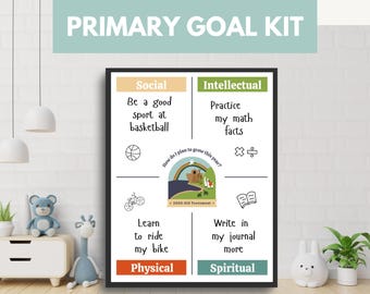 LDS Primary Children & Youth Goal Tracking Sheets | Spiritual, Intellectual, Social, Physical Growth | Digital Download