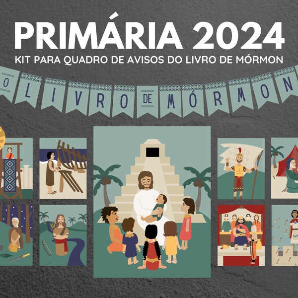 2024 LDS Primary prikbord Kit Portugees | Kit voor vier beoordelingen van Primaria in Livro de Mórmon Português | Digitaal downloaden