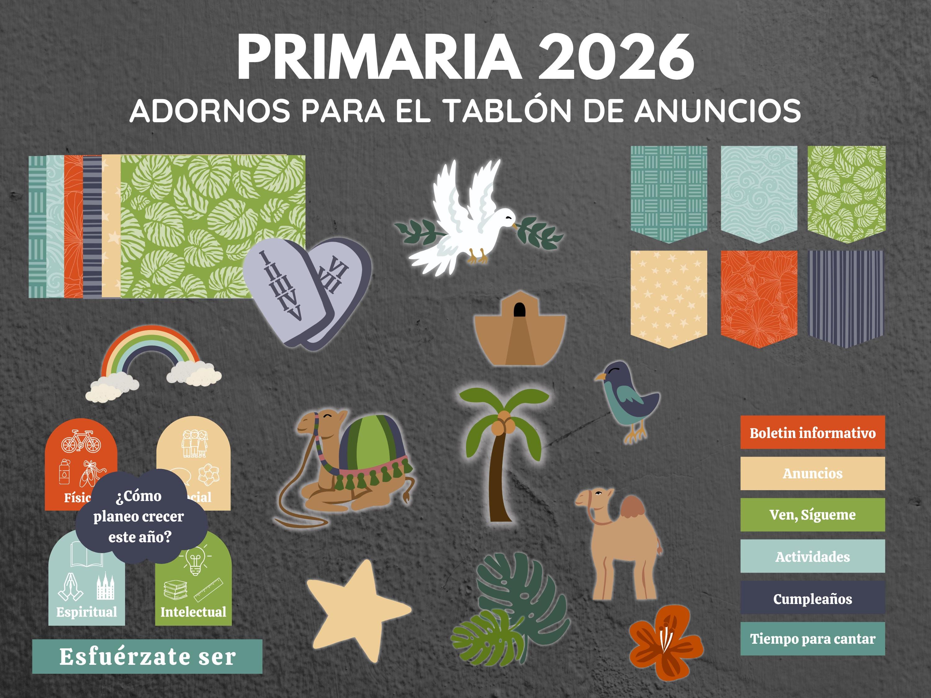 Metas Lds Primaria 2026 Combo Paquete | Tablón De Anuncios, Kit De Ministrar ...