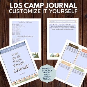 LDS Young Women or Girls Camp Journal Digital Download - Etsy
