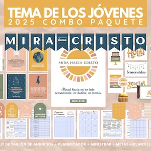 Pacote temático final para jovens SUD 2025 | Versão em espanhol | SUD MJ Mira Hacia Cristo D&C 6:36 Combo Paquete | Baixar Instantâneo