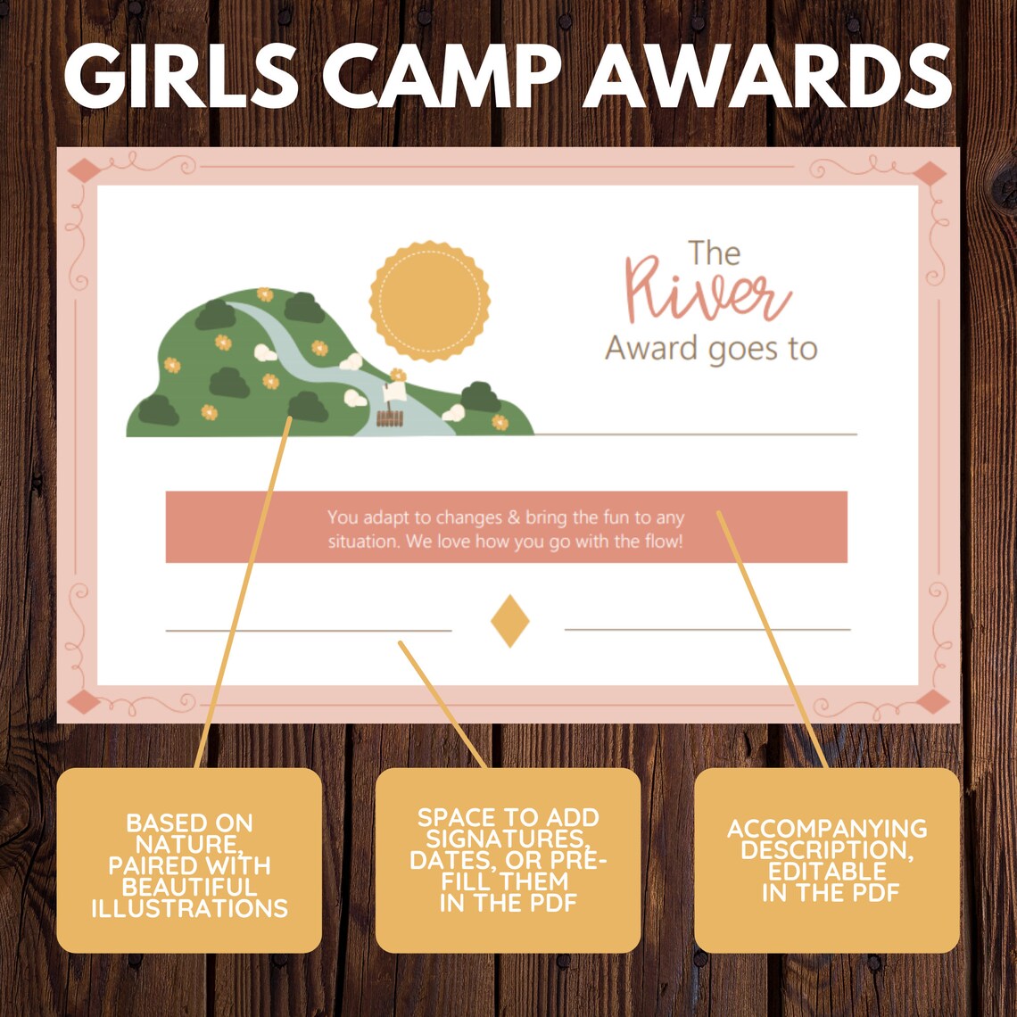 LDS Girls Camp Awards for Young Women Nature Theme Etsy