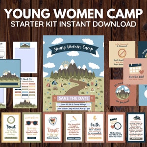 LDS YW Girls Camp Starter Kit |  Trust in the Lord, Faith Can Move Mountains, Choose to Change, Make Time for the Lord | Digital Download