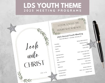 2025 Look Unto Christ Youth Meeting Program Template | D&C 6:36 | Editable Digital Download