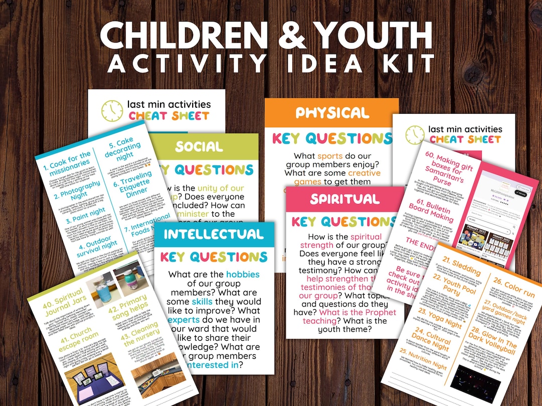 Activity Idea Children and Youth 52+ Activity Ideas | Includes Last Minute & Low Prep ...