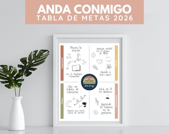 2026 LDS Youth Goal Kit Tema MJ SUD Anda Conmigo Moisés 6:34 | Spanish Version | Descarga Instantánea