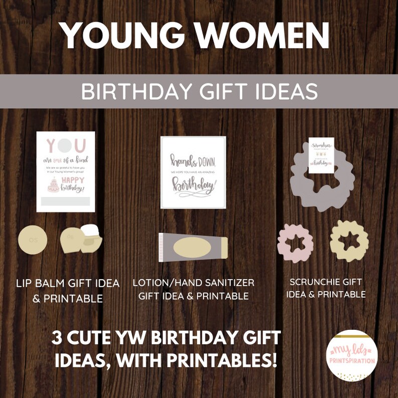 LDS Young Women Birthday Printables Packet HandLettered Etsy