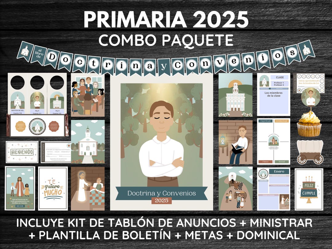 Metas Lds Primaria 2025 Combo Paquete | Kit De Ministrar, Tablón De Anuncios ...