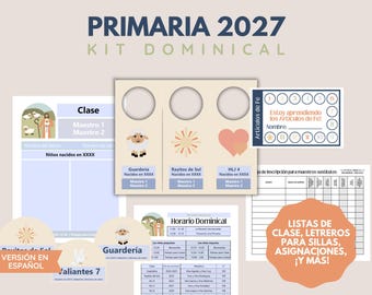 2027 Kit de Primaria Dominical Nuevo Testamento | Sunday Primary Kit New Testament Spanish Version | Descarga Digital