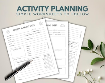 LDS Activity Planning Worksheets | For Ward, Relief Society, Youth or Any Activity | Digital Download