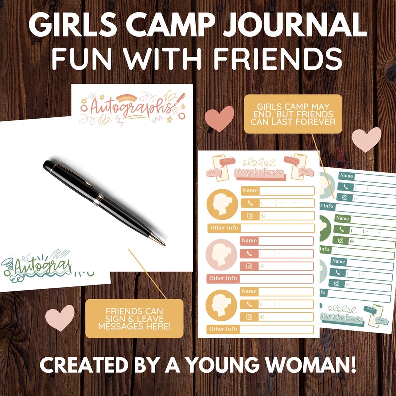 LDS Girls Camp Journal Digital Download Color or Black/White image 3