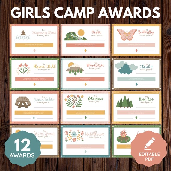 LDS Girls Camp Awards for Young Women Nature Theme - Etsy