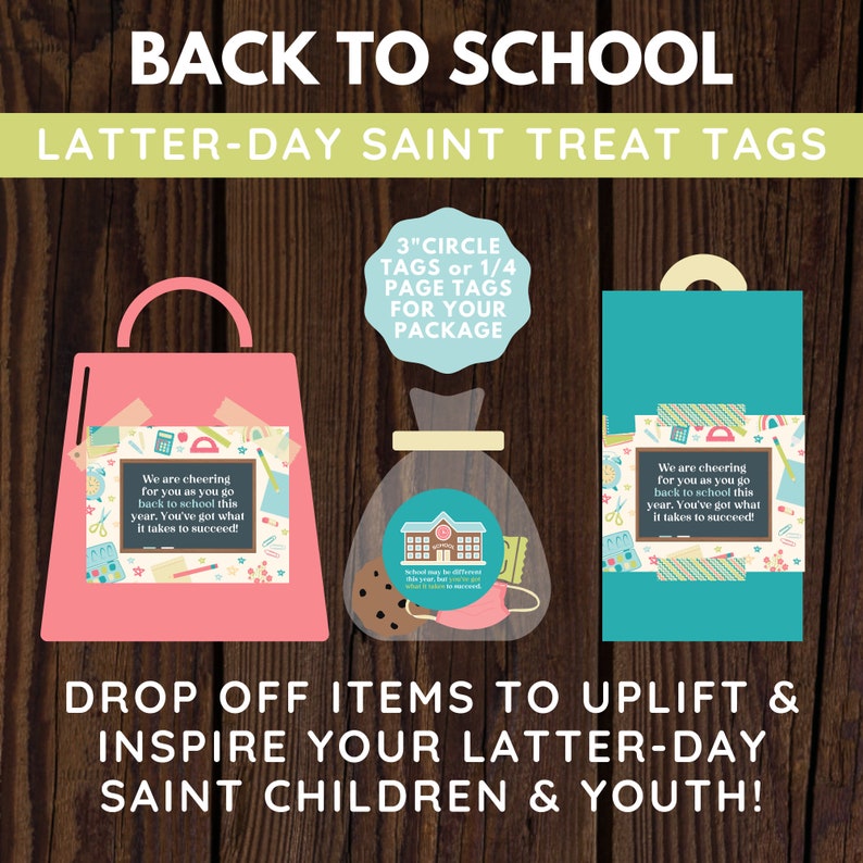 LDS Back to School Primary Young Women and Youth Treat Tag image 6