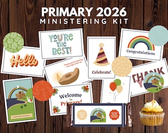 2026 LDS Primary Old Testament Ministering Kit | Special Occasion Postcards and Treat Tags | Digital Download