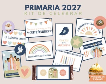 2026 SUD Kit de Celebrar de Primaria | Postales, Adornos, cumpleaños y Envoltorios | LDS Primary Celebrations Kit Spanish | Digital Download