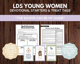 LDS Youth Devotional Starters and Treat Tag Kit | The Savior Can Be My Guide | Digital Download