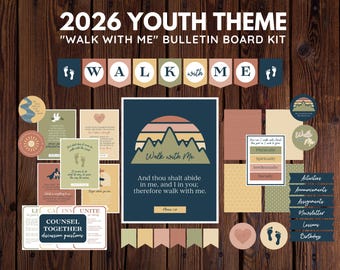 2026 LDS YW Bulletin board kit | Walk with Me Moses 6:34 | Digital Download