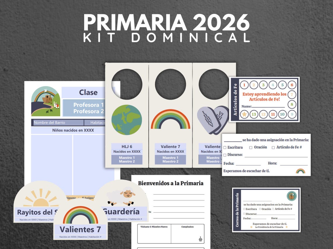 Metas Lds Primaria 2026 Combo Paquete | Tablón De Anuncios, Kit De Ministrar ...