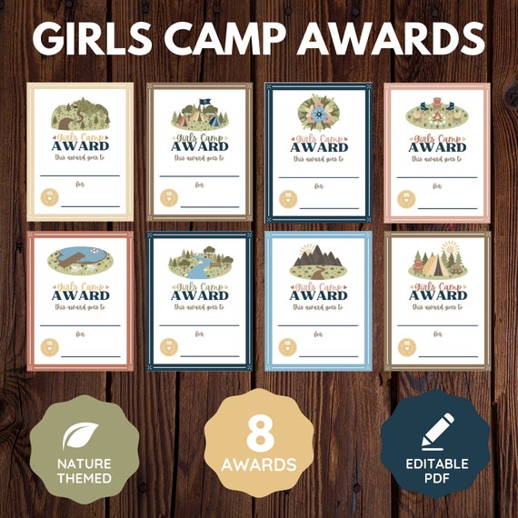 LDS Girls Camp Awards for Young Women Nature Themed Etsy