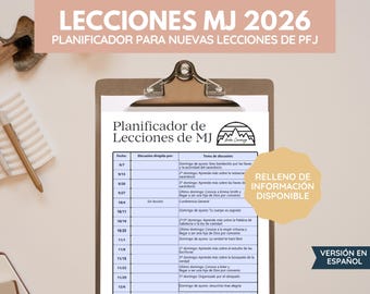 Planificador de lecciones para Mujeres Jóvenes (ACTUALIZADO) | Updated Young Women's lesson planner Spanish Version | Descarga Instantánea