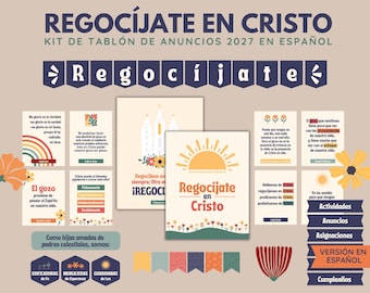 2027 LDS Youth Theme Rejoice in Christ bulletin board kit in Spanish | Tablón de Anuncios MJ: Regocíjate en Cristo  | Digital Download