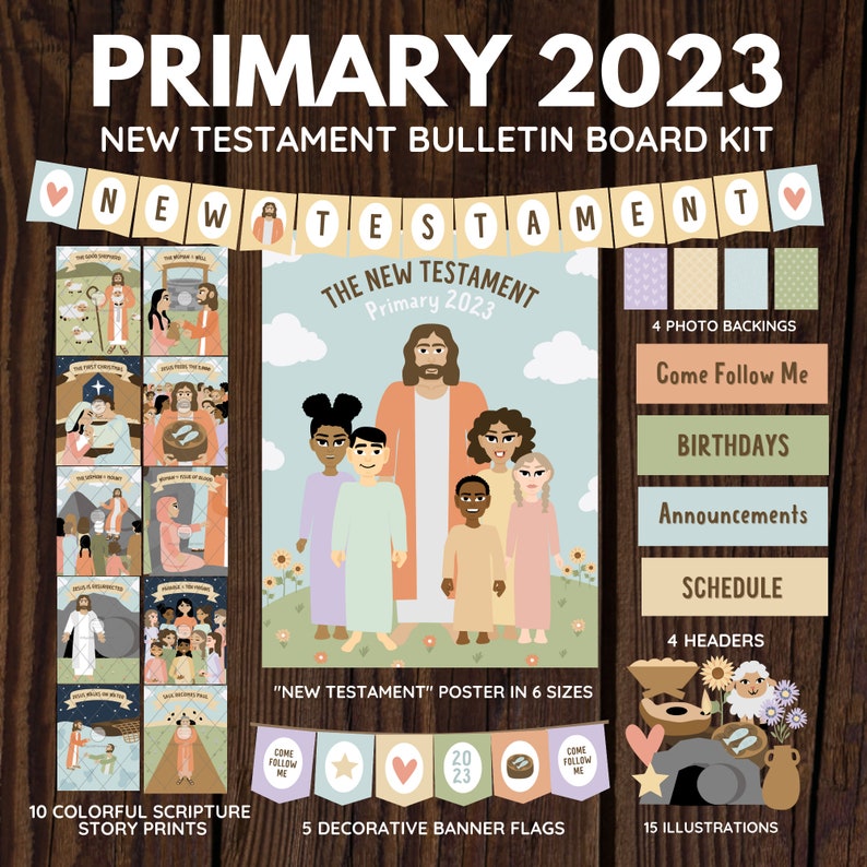 2023 LDS Primary New Testament Come Follow Me Bulletin Board Etsy