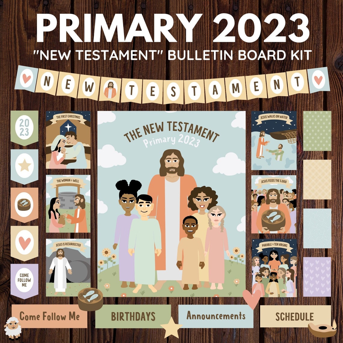 2023 LDS Primary New Testament Come Follow Me Bulletin Board Etsy