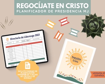2027 YW Planner & Google sheets Rejoice in Christ Spanish Version | MJ SUD Regocíjate en Cristo Planificador de Presidencia Descarga Digital