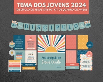 2024 LDS Young Women bulletin board kit in Portuguese | Tema dos Jovens 2024 Discípulo de Cristo Kit de quadro de avisos | Digital Download