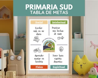 Kit de Metas Niños y Jóvenes de la Primaria SUD | LDS SPANISH Children & Youth goals kit | Descarga digital