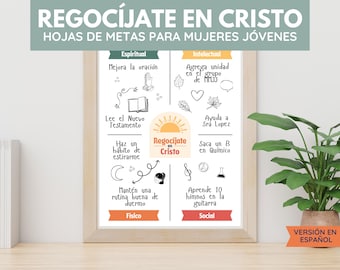 2027 LDS Youth Goal Kit Lema MJ SUD Regocíjate en Cristo Filipenses 4:4 | Spanish Version | Descarga Instantánea