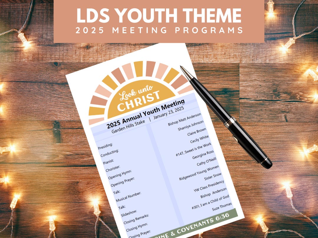2025 Look Unto Christ LDS Youth Theme Meeting Programs | D&C 6:36 ...