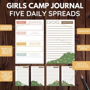 LDS Girls Camp Journal Digital Download Color or Black/White image 2