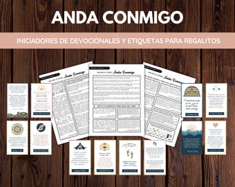 2026 Youth theme Devotionals + Treat Tags Spanish version | "Anda Conmigo" Kit de Devocionales y etiquetas | Descarga Instantánea